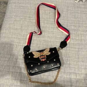 Bumble Bee rhinestone crossbody purse